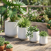 Pot de fleurs populaire en fibre de verre légère, décoration végétale artificielle, jardinière décorative pour la maison, pot de pépinière pour plantes vertes