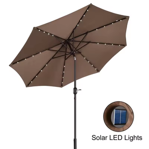 Ombrellone da <span class=keywords><strong>Giardino</strong></span>/Patio da Esterno da 2,7m/3m con Luci Solari a LED, Ombrellone Parasole da Esterno con 8 Stecche - Product Image 3