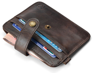 Manbang — portefeuille en cuir véritable pour hommes, petit porte-monnaie Slim, porte-cartes - Product Image 1