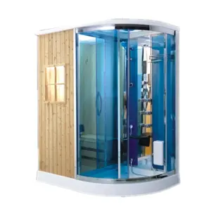 OEM arc design China manufacture steam shower combined room sauna shower combination sauna combo spa capsule sauna with shower