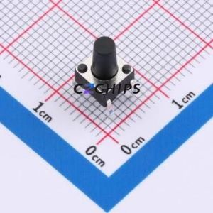 ZX-QC66-9.5CJ Tactile Switch Through hole Component THT-4P,6x6mm Switch Single Pole Single Throw Round Button 2.6N Through Hole - Product Image 1
