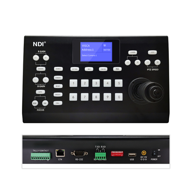 Ip Broadcasting Joystick Keyboard Control Cctv System Ptz Joystick Controller for Conference Ndi Advanced Ptz Camera Controller