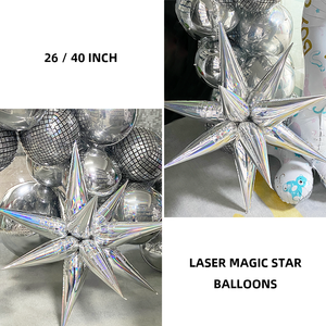 Nuovi Palloncini Magici a Stella da 40 Pollici, Olografici, Spessi, Morbidi, Resistenti, con Effetto Laser, Eco-Friendly, per Decorazioni <span class=keywords><strong>Festa</strong></span> e <span class=keywords><strong>Festa</strong></span> <span class=keywords><strong>della</strong></span> <span class=keywords><strong>Mamma</strong></span> - Product Image 3