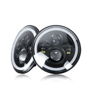 Phare LED rond complet Qidewin de 7 pouces avec lentille Angel Eye pour moto et voiture 12V IP67 - Product Image 5