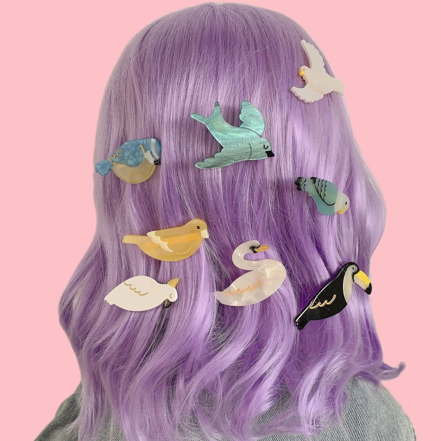 YANYE 11 Styles français Animal acétate bec de canard Clips animaux amusant acétate acrylique résine oiseau épingles à cheveux accessoires de cheveux pinces à cheveux