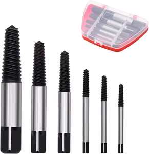 6-Piece Damaged Screw Extractor Set Bearing Steel <strong>Easy</strong> <strong>Out</strong> <strong>Tool</strong> for Broken Stripped Rusted Bolts Screws Factory Direct Sale - Product Image 1