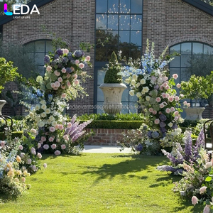 Arco Floral Estilo Jardín de Monet para Decoración de Bodas al Aire Libre LEDA con Violetas Coloridas - Product Image 2