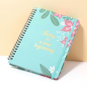 Floral Pattern Customizable Logo Spiral-Bound <b>A5</b> With Diary Strap Student <b>Notebook</b> Wholesale 80 Pages - Product Image 5