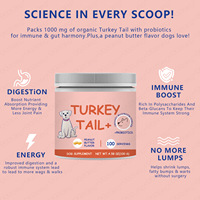 Suplementos herbales de fuente de etiqueta privada OEM compatible con Hot Dog TURKEY TAIL para el cuidado de la salud de las mascotas Exportar polvo de calidad