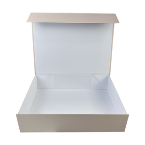 Wholesale Large Magnetic Rigid Flat Cardboard Gift Packaging <b>Box</b> with Matt Lamination Recyclable Beige Color for <b>Socks</b> & Apparel - Product Image 3