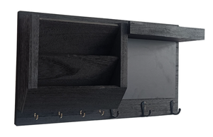 Porta posta in legno a <span class=keywords><strong>parete</strong></span> con mensola e ganci Organizer <span class=keywords><strong>da</strong></span> cucina per la corrispondenza porta chiavi - Product Image 2