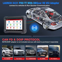 Herramienta de Diagnóstico Completa Launch X431 Pro TT para la Mayoría de los Autos de 12V, Escáner OBD2 CAN FD y DOIP con Conector DBSCAR VII