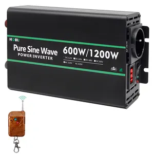 Houli Afstandsbediening Omvormer Pure Sinus 12 24 V 220V Inverter 12V Naar 220V Spanningsomvormer Off Grid Zonne-Energie Omverte