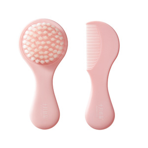 Cepillo de cristal para bebé, color rosa, para masaje suave y cuidado del cabello infantil, Octubre - Product Image 1