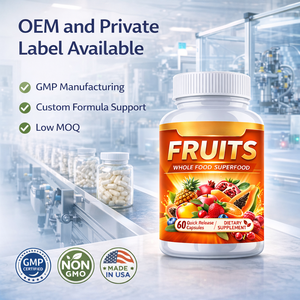 Cápsulas de Suplemento Alimenticio de Frutas Enteras, 60 Cápsulas, Mezcla de Superalimentos, Fabricante de Fórmula Personalizada OEM, Apoyo Inmunológico para Mujeres - Product Image 6