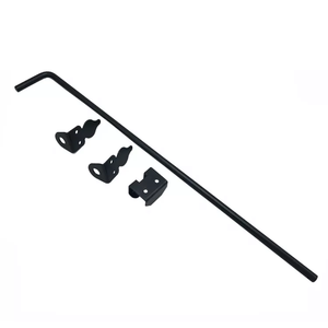 18 "Cane Bolt Drop Rod Heavy Duty Gate Hardware Noir Solid Steel Gate Ground <span class=keywords><strong>Loquet</strong></span> pour Bois PVC Vinyl Metal Gates Clôtures Portes - Product Image 2