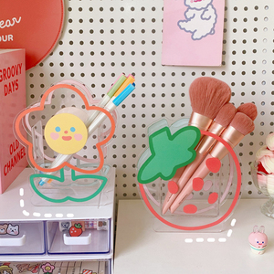 Custom cute Acrylic Pen Holder Custom trend acrylic pencil holder Makeup brush holder