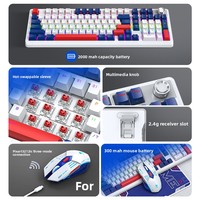 Clavier mécanique sans fil TF780 de haute qualité, souris et tapis de souris, ensemble 3-en-1, adapté aux joueurs sur PC