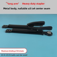 Vente en gros Agrafeuse à point de selle manuelle A3 Capacité de 50 feuilles Bras long Métal épaissi Couture centrale