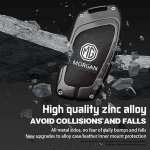 Étui de protection pour clé de voiture en cuir et alliage pour MG ZS HS 5 6 EZS pour Roewe RX8 RX5 <span class=keywords><strong>RX3</strong></span> I6 I5 Accessoires de porte-clés - Product Image 5