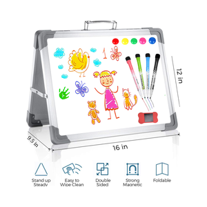 Desktop Portable <strong>Mini</strong> Small Dry Erase Board <strong>Whiteboard</strong> for Kids Office Home School Double Side Magnetic White Board - Product Image 1
