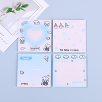 Papeterie Scolaire Bloc-Notes Promotionnel Imprimé Papier Mémo Adhésif Mignon Kawaii Forme Carrée pour Fournitures de Bureau