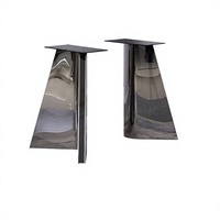 Pieds de table en métal, acier inoxydable, pierre frittée, marbre, base de table de bureau, salle à manger, hôtel, design minimaliste, pieds de meubles personnalisés