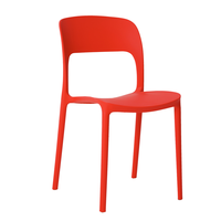 Chaise de salle à manger en plastique bleu empilable bon marché de vente chaude