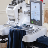 Machine à broder industrielle Brother PR680W à tête unique et 6 aiguilles pour casquettes, sacs fourre-tout, manches – Prix