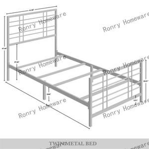 Cadre de lit en métal Dortoir Lit mezzanine solide et bon marché pour adultes Lit de jardinière en métal corten extra large en acier - Product Image 5