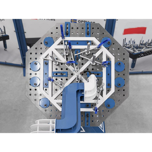 GPPH SteelPlus OCT octagonal <b>welding</b> <b>bench</b> 1.4x1.4m, 12mm thick, 16mm holes on 50x50mm grid - Product Image 5