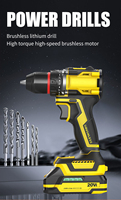 Perceuse sans fil professionnelle 21V 2000AH Lithium tournevis électrique moteur sans balais ensembles d'outils électriques OEM personnalisable GS