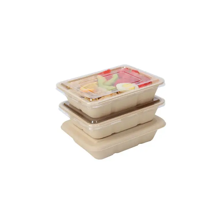 Wegwerp Milieuvriendelijke Verpakking Takeaway Kleine Snelle Voedselpakket Nemen Container Voedsel Bento Lunch Papier Doos Bento Box Venster