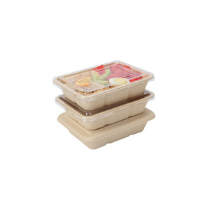 Disposable eco-friendly packing takeaway small fast food parcel take out container food bento lunch paper box bento box window