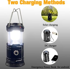 Lanterne de camping portable multifonctionnelle RTS, étanche IP44, rechargeable par USB, LED solaire, certifiée CE, à intensité variable - Product Image 5