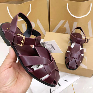 Sandali Romani Piatti da Donna, Nuovo Stile Estivo, con Punta Chiusa <span class=keywords><strong>e</strong></span> Cinturino Posteriore. Sandali da Donna per Calzature Femminili - Product Image 4