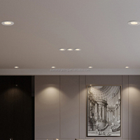 Plafonnier LED encastré rond de style moderne, réglable, découpe 75mm, 5W 7W 9W, 3 lumières, 165-265V, idéal pour l'éclairage commercial et la décoration
