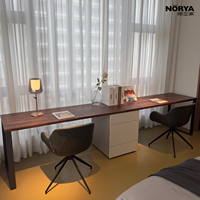 Table de bureau moderne de luxe NORYA en bois massif de noyer avec tiroir pour mobilier de bureau