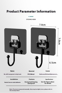 Nhiệm vụ nặng nề tường móc-không có khoan dính móc cho nhà bếp phòng tắm 10kg trọng lượng mạnh mẽ giữ - Product Image 6