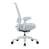 Chaises de bureau à dossier moyen en gros, chaise de bureau ergonomique réglable avec soutien lombaire en tissu maillé