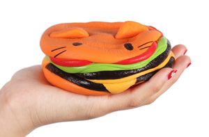 PU giảm căng thẳng Squishy Đồ chơi Jumbo chậm tăng Kawaii mèo bánh hamburger bánh mì thần tài đồ chơi cho tự kỷ ADHD người lớn trẻ em Antistress - Product Image 3