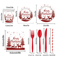 Assiettes jetables en papier Lanweier durables et écologiques de qualité alimentaire, motif de Noël pour les fêtes, vente en gros