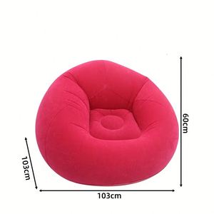 Sillón Puff Inflable Plegable Moderno, Grueso, de PVC Ecológico, Impermeable, para Uso en Exteriores como Tumbona o Sofá Relajante - Product Image 1