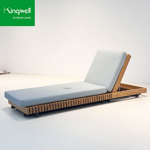 Meubles de piscine <span class=keywords><strong>vintage</strong></span>, lit de piscine extérieur de luxe, durable, réglable, en <span class=keywords><strong>teck</strong></span> massif, chaise longue pour le bord de la piscine, hôtel - Product Image 2