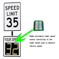 Panneau de signalisation routière personnalisé pour l'avertissement et la limitation de vitesse avec radar micro-ondes 24 GHz et feux LED haute luminosité, sécurité routière