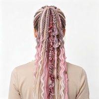 Extension de cheveux queue de cheval dreadlock, tresses de boxe, enveloppe de cheveux bohème en fibre haute température, résistante aux nœuds, pour femmes