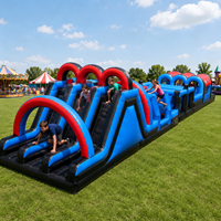 Système de parcours d'obstacles gonflable professionnel 5k en PVC, capacité 50-200 personnes, pour événements sportifs et divertissements en plein air