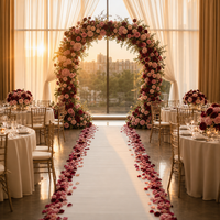 Lot de fleurs de mariage en soie faites à la main sur mesure, pour arche, chemin de table, centre de table, décoration de fête nuptiale, couleur assortie, vente en gros