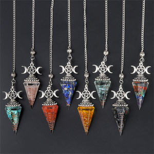 ลูกตุ้มหกเหลี่ยมเรกิ คริสตัลบำบัด จุดคริสตัลพลังงาน ออร์กอน สำหรับทำนายดวงชะตา แม่มด คริสตัลบำบัด - Product Image 5