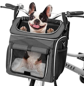 Genişletilebilir katlanabilir yumuşak taraflı Pet köpek taşıyıcı bisiklet sepeti güvenli köpek sırt çantası bisiklet evcil hayvan taşıyıcı - Product Image 1